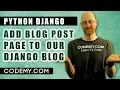 Add Blog Post Page - Django Blog