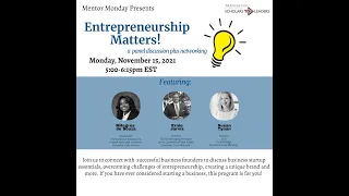 Scholar to Leaders Mentor Monday Entrepreneurship Matters