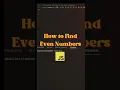 How to find even numbers Javascript Coding