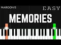 Download Lagu Memories - Maroon 5 | EASY Piano Tutorial