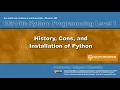 Python 00D - History Cons and Installation of Python