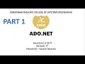 ADO NET Part 1 - Introduction