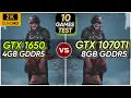 GTX 1650 vs GTX 1070 Ti 10 Games Test How Much Difference 2K - 1440P