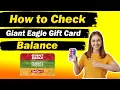 Check Your Giant Eagle gift card balance online NEW METHOD