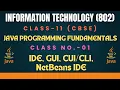 CLASS-XI IT-802 CBSE BOARD JAVA PROGRAMMING FUNDAMENTALS CLASS-01