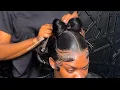 frontal wig installation w curls and extra styling