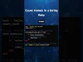 Count Vowels in a String in Ruby