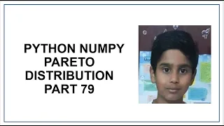 Python NumPy Pareto Distribution Pareto s law Python Programming Probability tutorial 79
