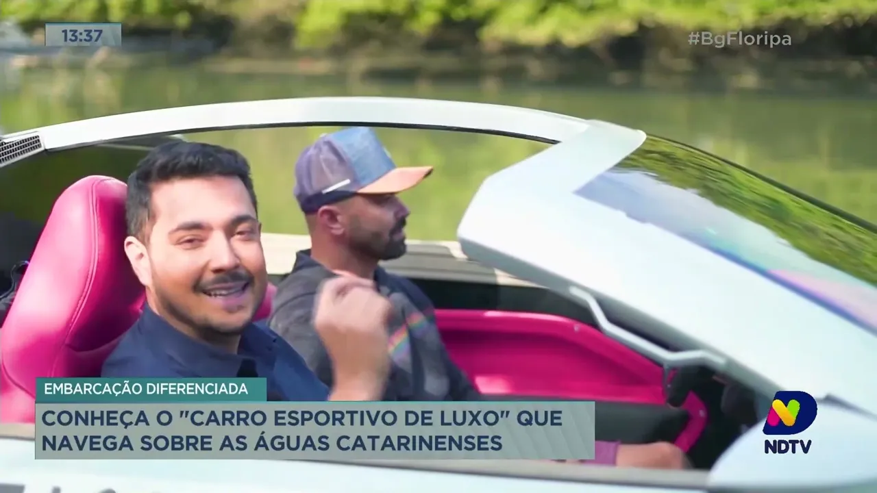 Conheça o "carro esportivo de luxo" que navega sobre as águas catarinenses