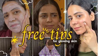 12 FREEE!! tips for glowing skin✨ #skincare #glassskin @theesoni #shorts 