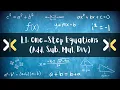 Unit 2 Lesson 1 One-Step Equations Solving One-Step Equations Master Algebra 1 X Made Easy