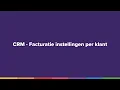 Lagu CRM | Facturatie instellingen per klant