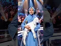 She Sings Ya Sayyidi While Holding a Baby Goat 🤍🐐🌙 #yasayyidi #talent #nasheed