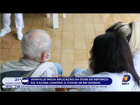 Joinville inicia aplicação da dose de reforço da vacina contra a Covid-19 em idosos