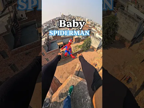 how many balloons i popped ?   #parkour #spiderman #spidermanparkour #delhikaspiderman #balloons