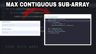 How to find max contiguous sub-array using python