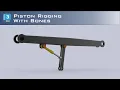 Hydraulic piston rigging with bones in 3DS Max Mechanical rigging tutorial Hanora 3D