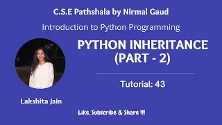 Python Inheritance Part - 2 Tutorial 43