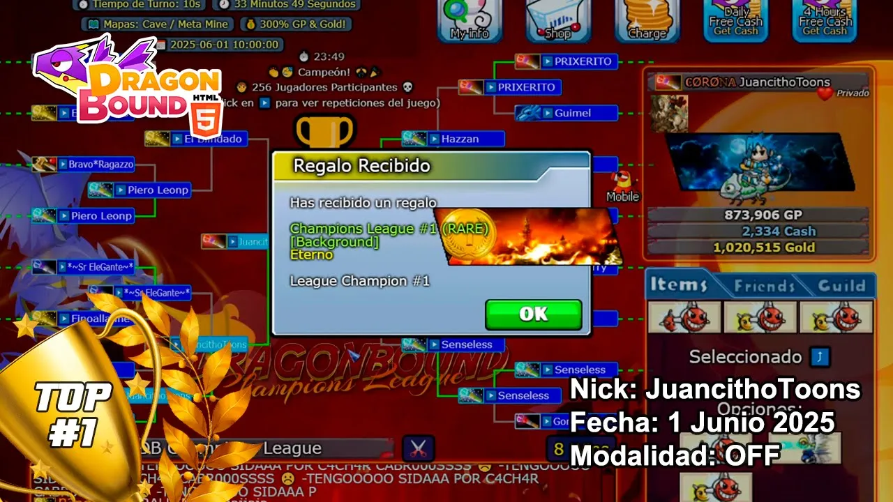 Champions League Off Top #1 - 2do campeonato en un día 😋🏆 #dragonbound #gunbound