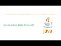 DATE TIME API Introduction Java Date Time API Java 8 Version