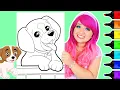 Coloring a Puppy Dog Cute Animals Pets Coloring Page Ohuhu Art Markers