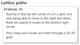 Project Euler Problem 15 analysis