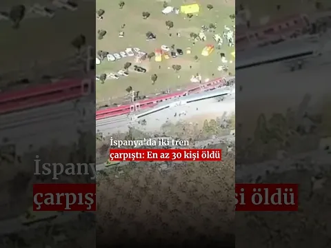 İspanya’daki tren kazasının havadan görüntüleri #shorts