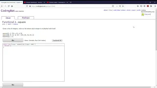 Functional-1 square JavaTutorial codingbat com
