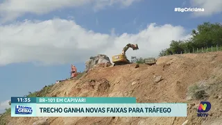 BR-101 ganha melhorias com novas pistas em Capivari de Baixo