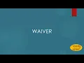 Waiver Meaning