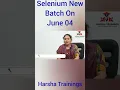 Selenium Online Training l New Batch Harsha Trainings For training 91-9885312299
