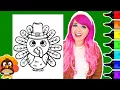 Coloring a Cute Turkey Thanksgiving Fall Autumn Coloring Page Ohuhu Art Markers