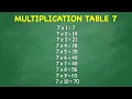 Multiplication Table 7