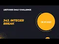 Solving Leetcode Daily Challenge 343 Integer Break