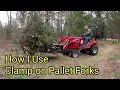 Clamp on Pallet forks for Subcompact Tractors