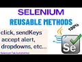How to create Generics Methods in Selenium Reusable methods for common functionalities