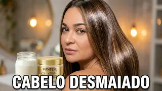 Melhor mistura DESMAIA, ALINHA e SELA cabelo na hora SEM QUÍMICA