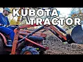 KUBOTA B7100 Diesel 4x4 Tractor with Front End Loader and Grader Attachment