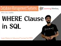 WHERE Clause in SQL Lesson 45 DBMS Learning Monkey