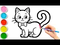 Download Lagu 5 Kucing Cantik Menggambar dan Melukis 😻🐈😻 Pelajari Teknik Menggambar Mudah #369