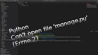 Python can t open file No such file or directory solved in seconds