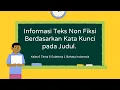 Download Lagu Informasi Teks Non Fiksi Berdasarkan Kata Kunci pada Judul Kelas 6 Tema 6 Subtema 1 Bahasa Indonesia