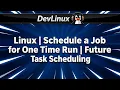 Linux - How to execute a job or command at a future date and time
