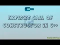 explicit call of constructor in c