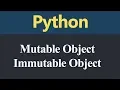 Difference between Mutable and Immutable Object in Python Hindi