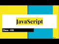 JavaScript in HTML Document for Class 8 Computer Science P1
