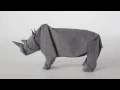Stop Motion Origami Rhino