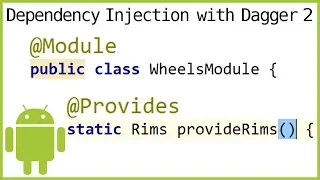 Dagger 2 Tutorial Part 5 - MODULES PROVIDER METHODS