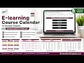 E learning Course Calendar in Google Sheets