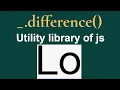 lodash difference how to remove values from an array